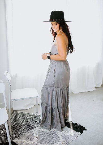 farrah maxi dress Farrah Tiered Maxi Dress Black Multi Black Multi / M