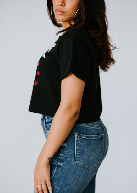 Cowboy Country Graphic Crop Tee