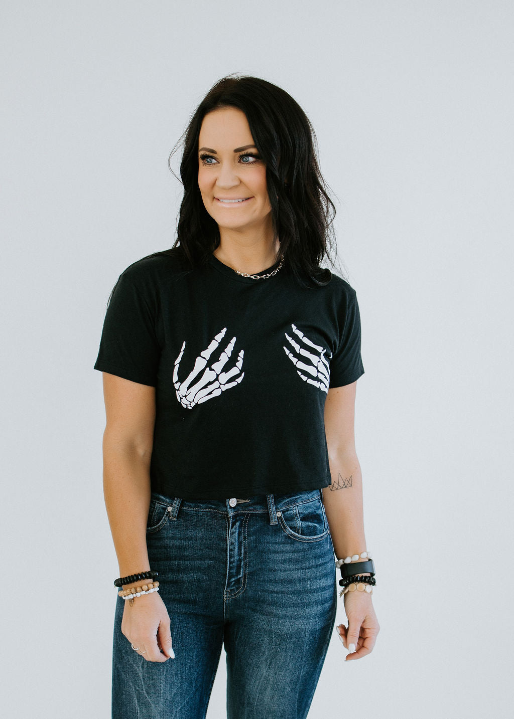 Skeleton Hands On Graphic Tee FINAL SALE