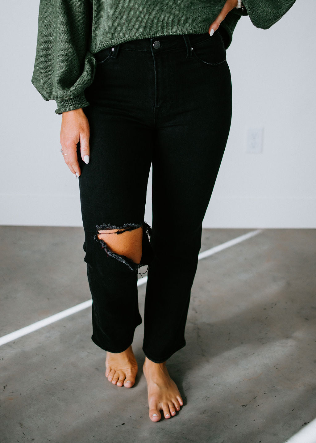 image of Lexi Distressed Relaxed Jean