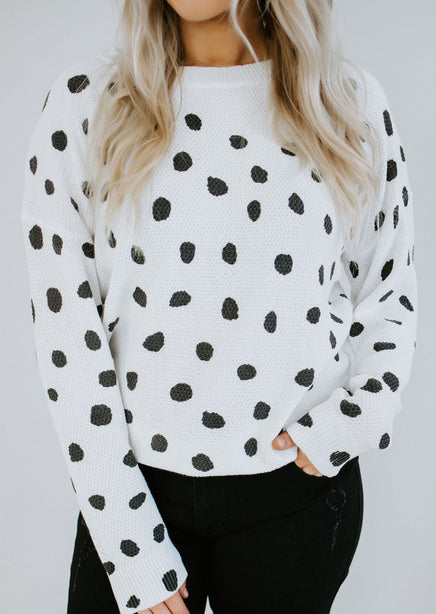 You Dot The Look Textured Sweater FINAL SALE