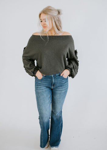 License To Frill Off Shoulder Top FINAL SALE