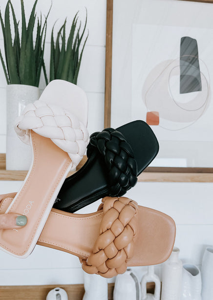 Fiona Braided Slide Sandals | Faux Leather Braided Sandals | Lauriebelles Fiona Braided Slide Sandals | Faux Leather Braided Sandals | Lauriebelles