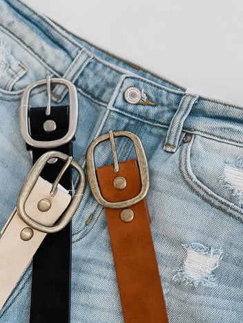 Instant Connection Faux Suede Belt