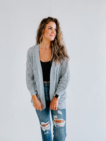 Maisie Pointelle Knit Cardigan FINAL SALE
