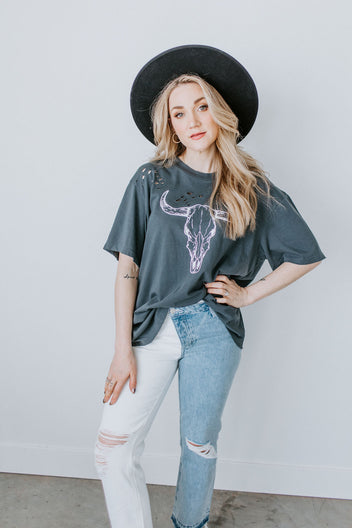 Longhorn Oversized Graphic Tee