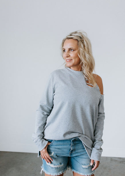Monroe Cold Shoulder Sweatshirt by Chelsea DeBoer