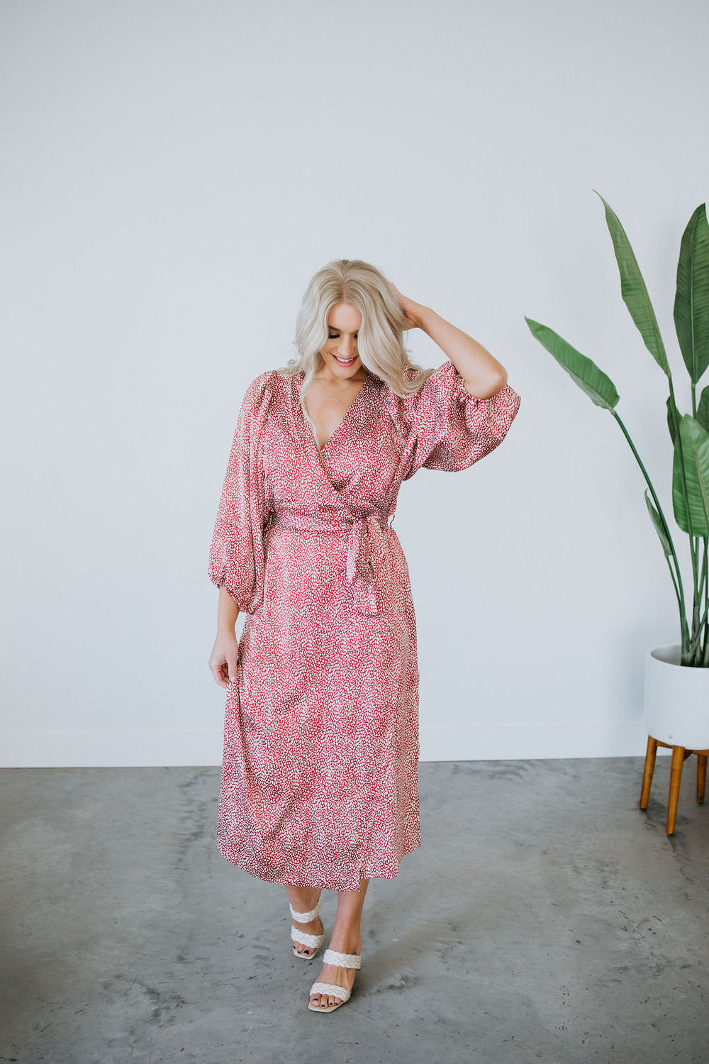 Lana Kimono Wrap Midi Dress