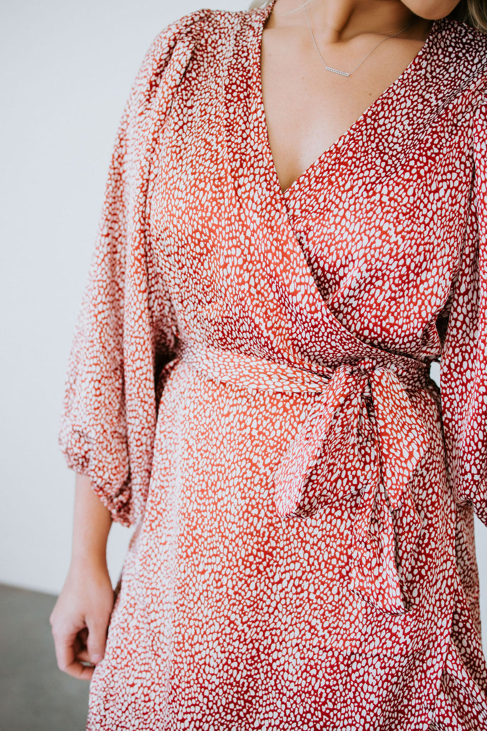 Lana Kimono Wrap Midi Dress
