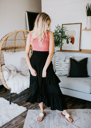 Demri Ruffle Maxi Skirt FINAL SALE