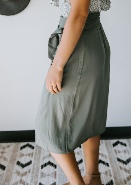 Saylor Wrap Midi Skirt FINAL SALE
