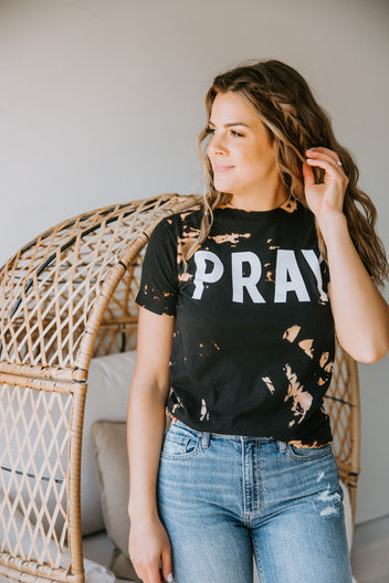 Pray Bleached Tee
