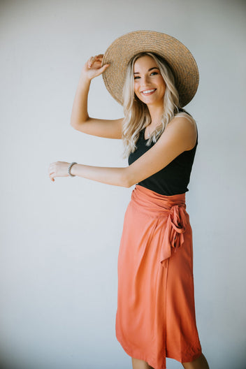 Saylor Wrap Midi Skirt FINAL SALE