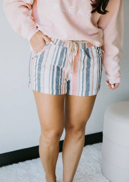 Sweet Attention Striped Shorts FINAL SALE