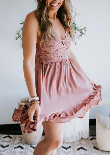 crochet lace ruffle dress Prairie Crochet Frill Dress White