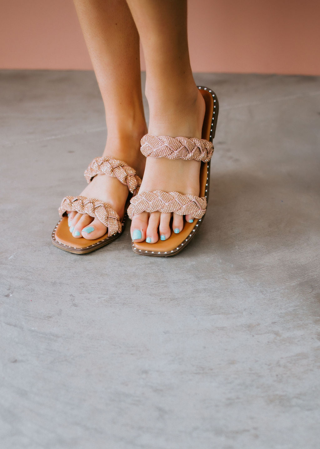 Twisted Up Studded Sandals