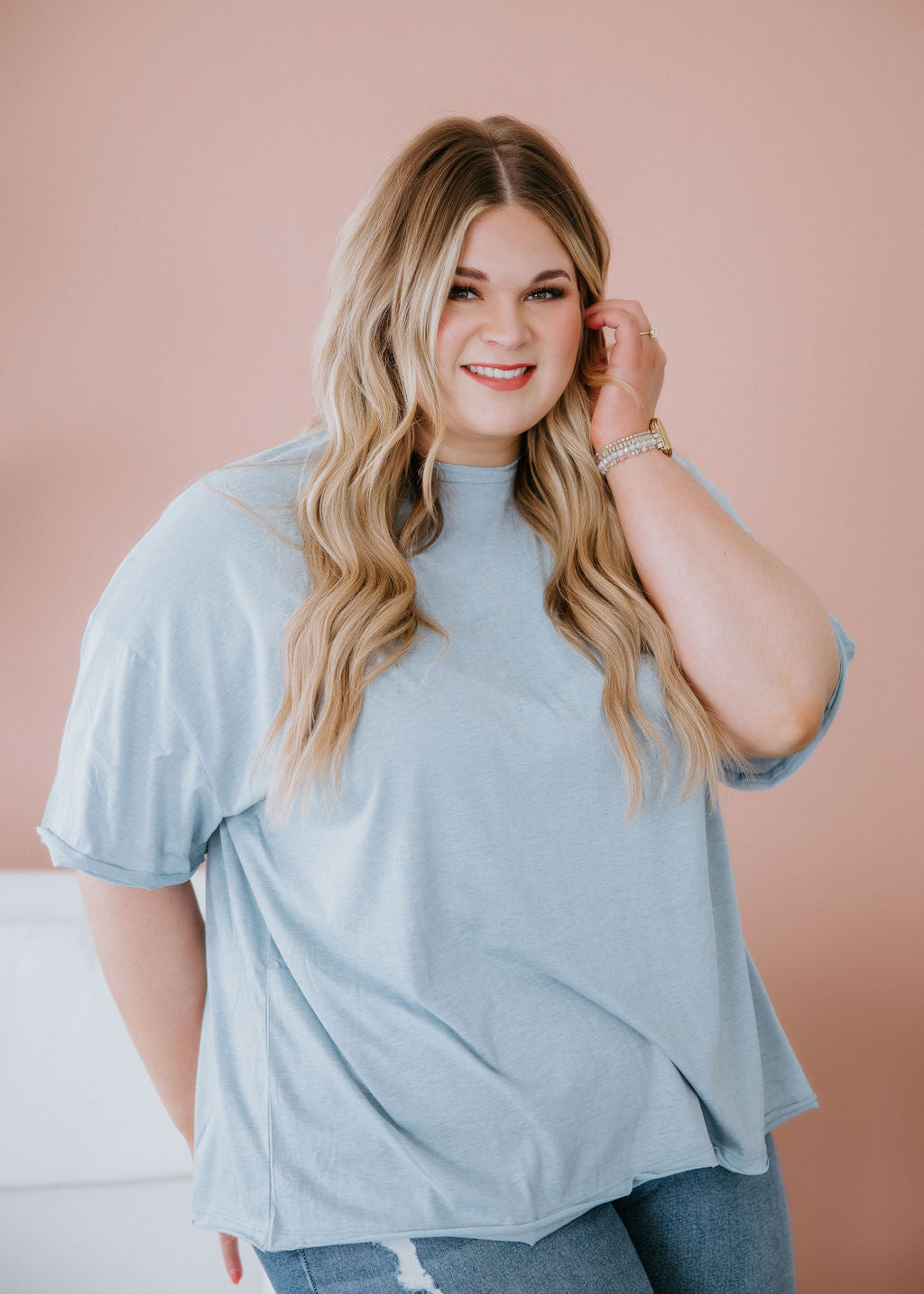 image of Curvy Bodhi Oversized Boyfriend Tee