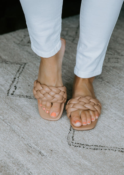 Fiona Faux Leather Braided Sandal FINAL SALE