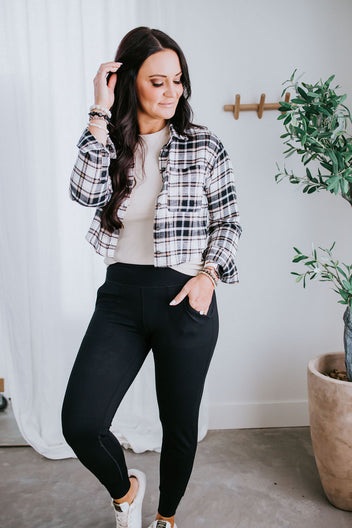 Jesse Cropped Plaid Top