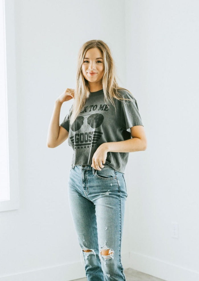 image of Talk To Me Cropped Tee